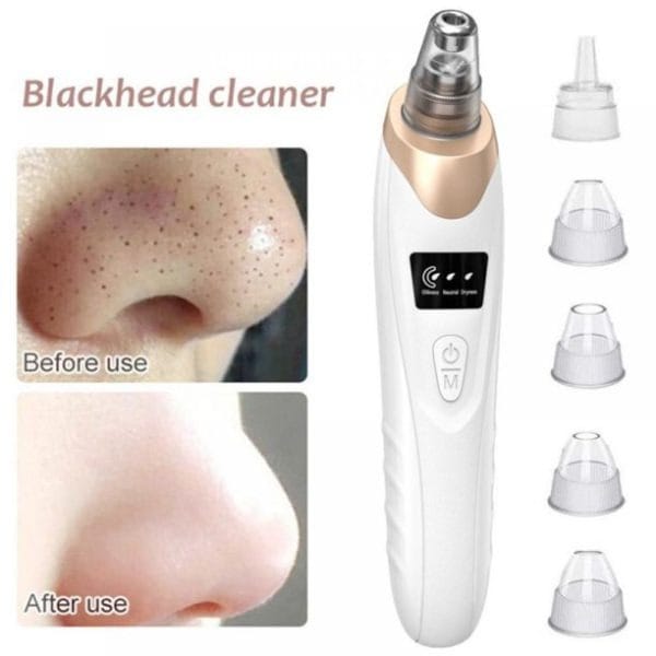 Electric Blackhead Remover | Vacuum Acne & Pore Cleaner | 5 Heads Suction Machine | Skin Care & Exfoliating Tool