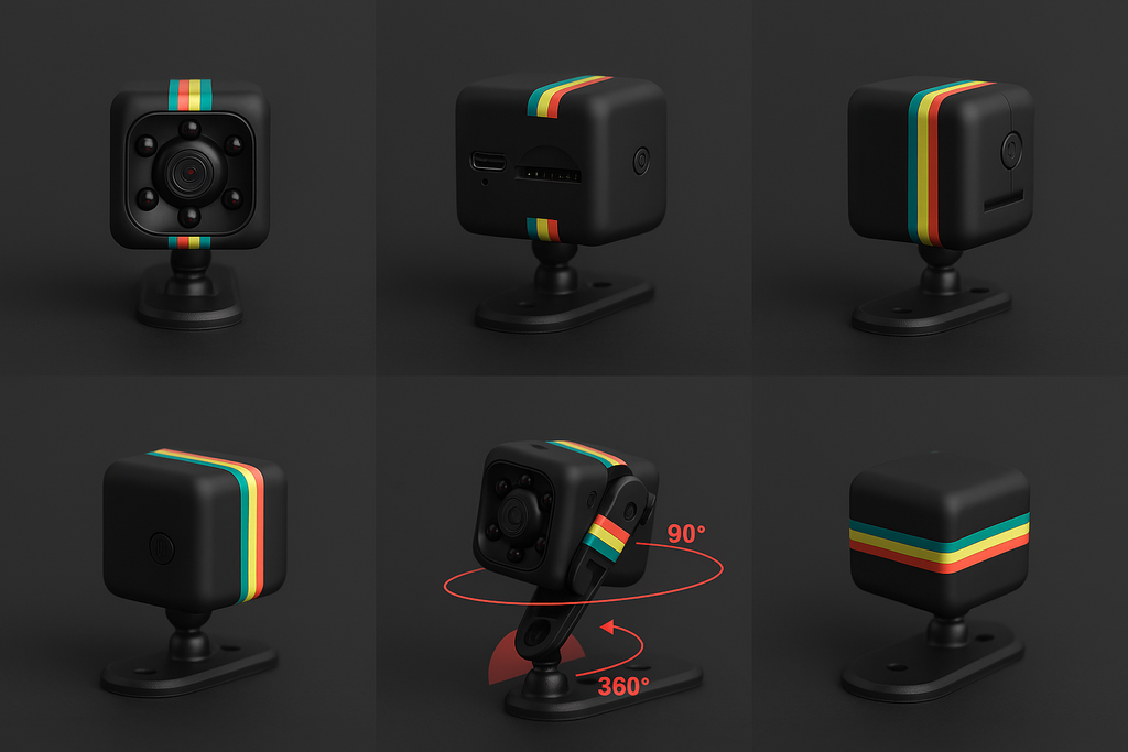 SQ10 Mini Hidden Camera with Night Vision �HD Recording, Motion Detection & Adjustable Holding Stand