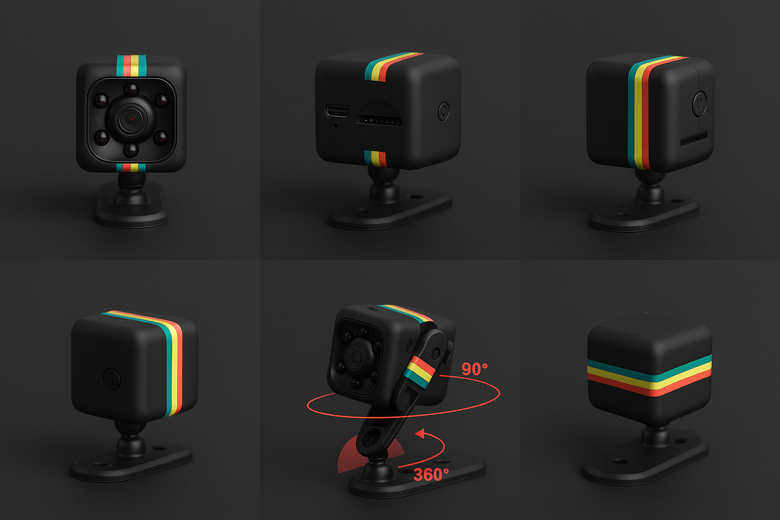 SQ10 Mini Hidden Camera with Night Vision �HD Recording, Motion Detection & Adjustable Holding Stand