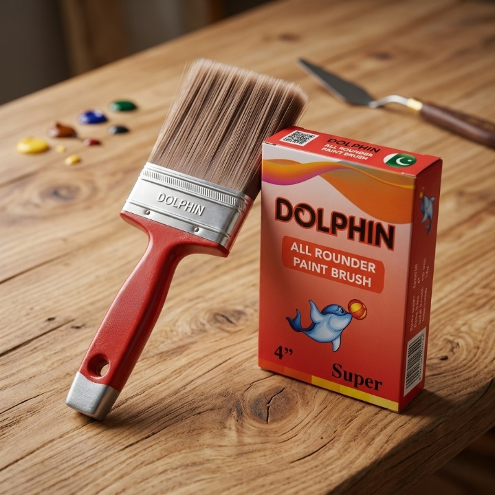 Dolphin Paint Brush Super | High Quality Wall & Paint Brush (4 Inch)