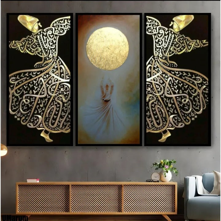 Wall 3 frame for living room wooden – photo 2