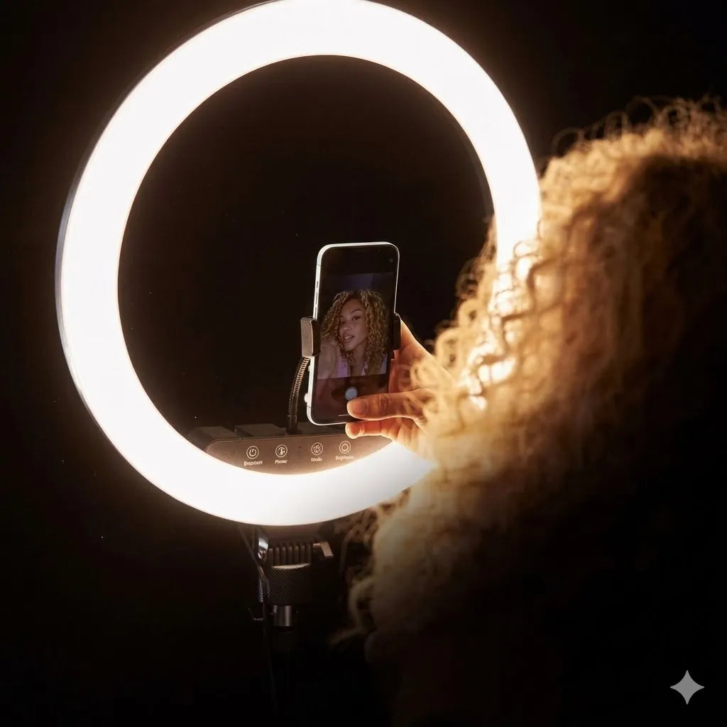 Portable Clip-On Selfie Ring Light with 36