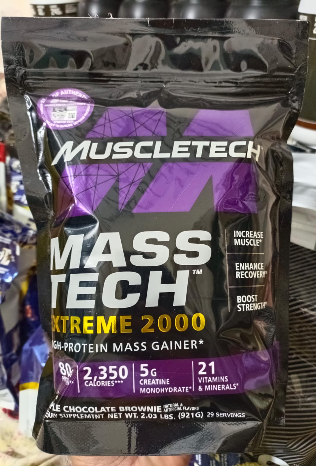 MuscleTech Mass-Tech Extreme 2000 �High-Protein Mass Gainer Supplement for Muscle Growth, Strength & Lean Mass Development - 2lbs