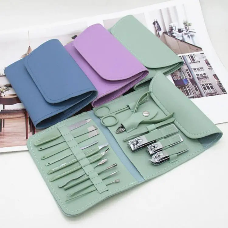 16-in-1 Stainless Steel Nail Care Kit �Manicure & Pedicure Tool Set (Random Color)