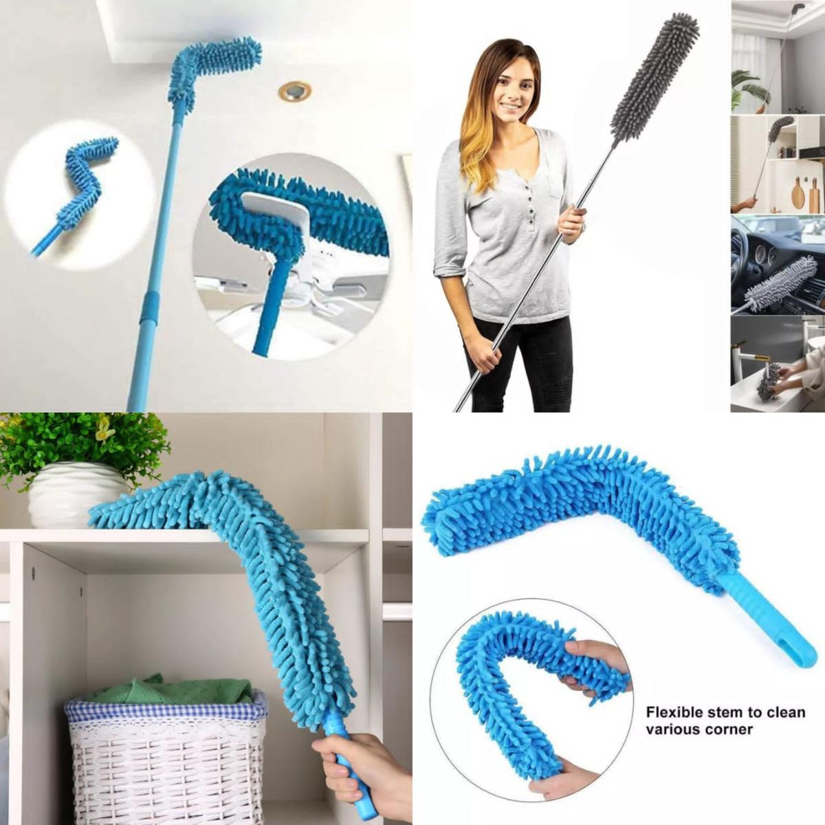 Extendable & Flexible Fan Duster Microfiber Fan Cleaning Duster Brush | with Long Extendable Rod for Dusting Cleaner for Fan Car Kitchen & Furniture