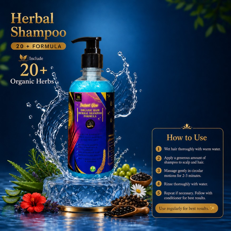 Instant Glow Herbal Shampoo 20+ Formula 500ml