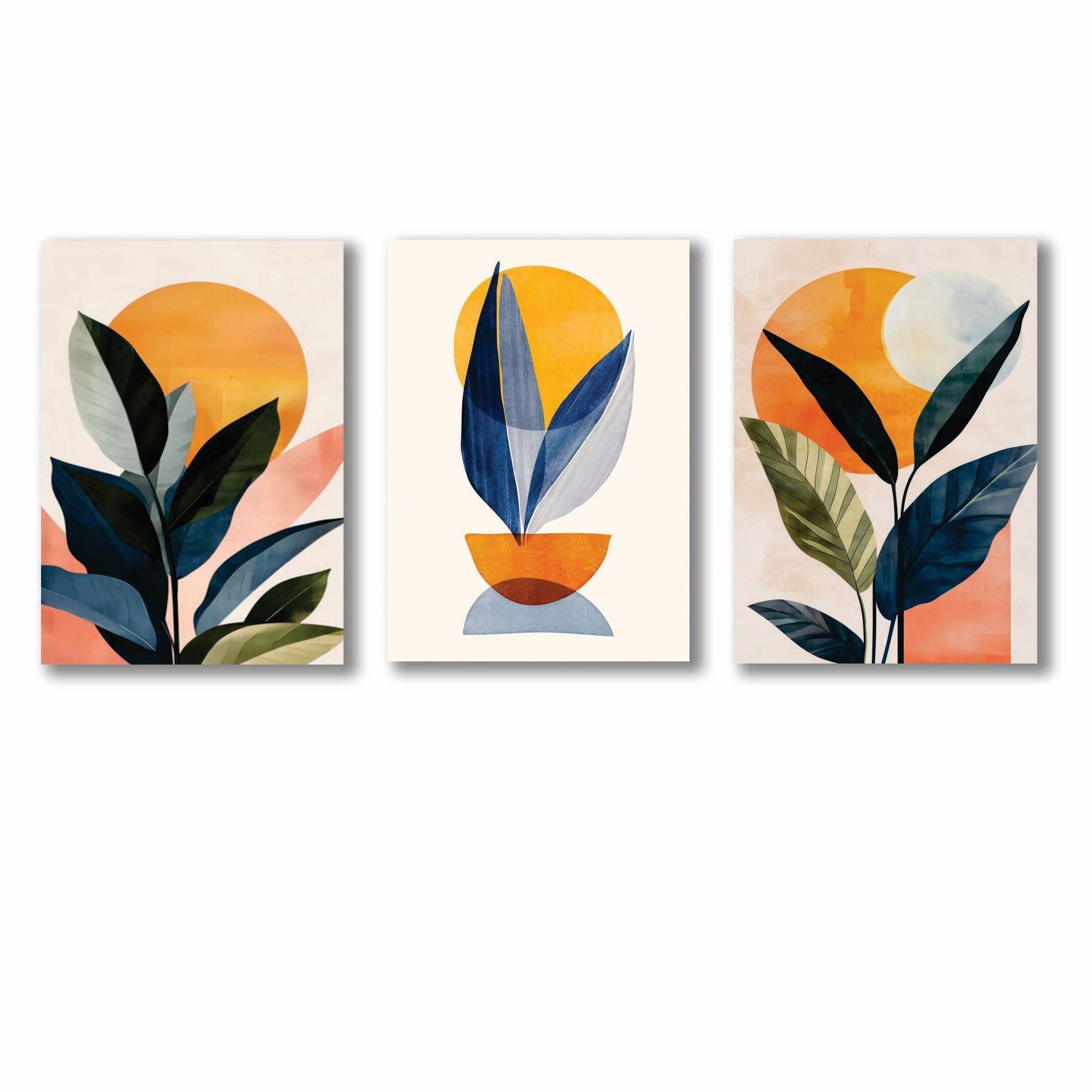 Set of 3 Premium Wall Art Photo Tiles �Modern Home Decor Sets 8x11