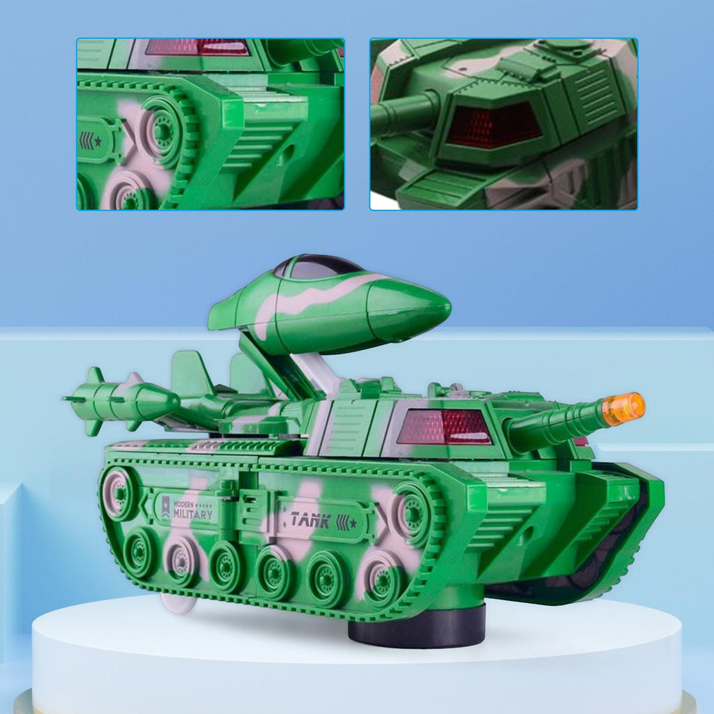 2-in-1 Military Aircraft & Tank Toy | Transformable Fighter Jet & Tank | Durable & Safe for Kids (random colour)