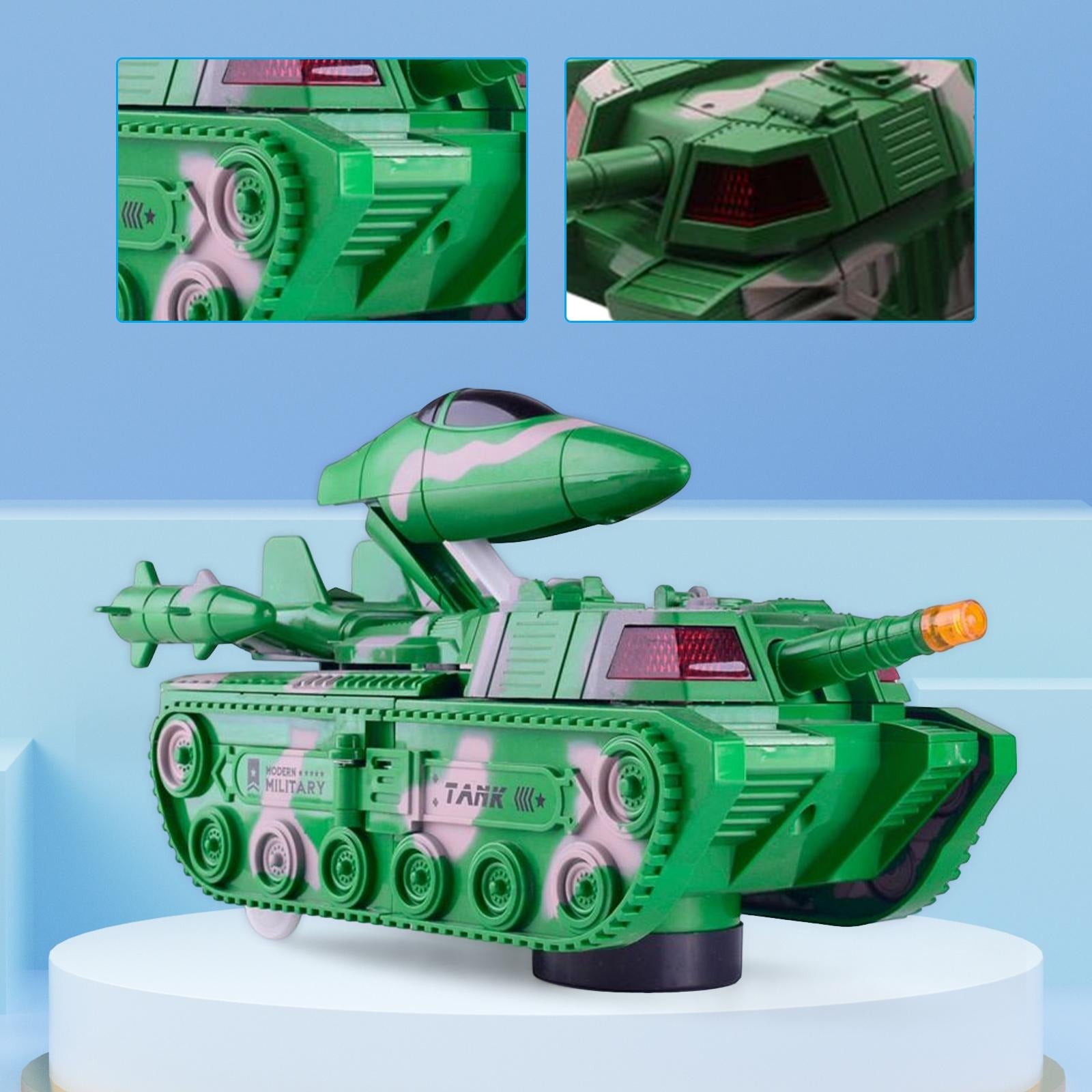 2-in-1 Military Aircraft & Tank Toy | Transformable Fighter Jet & Tank | Durable & Safe for Kids (random colour)