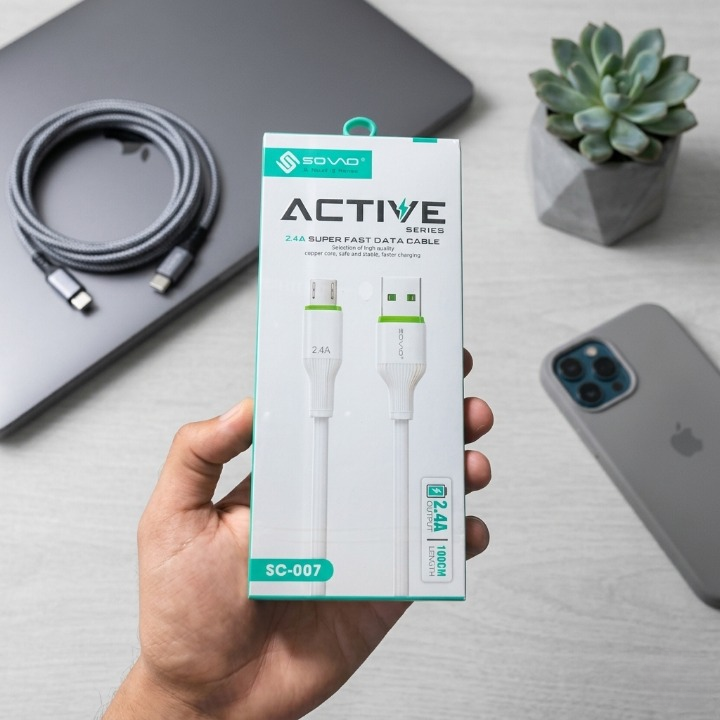 SOVO Fast Charging Micro USB Cable for Android Phones �High Speed Data Sync & Durable Charging Wire