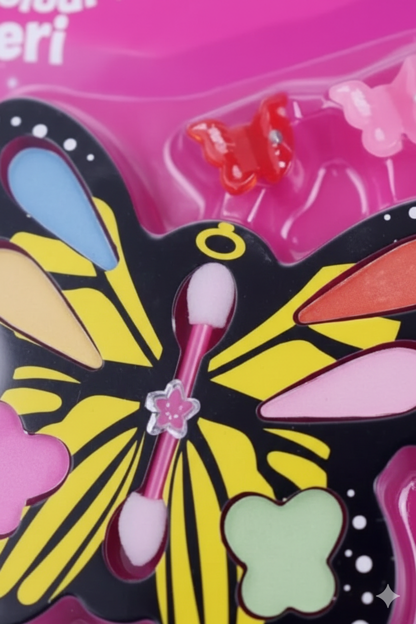 Mini Butterfly Makeup Kit for Kids �Fun Pretend Play Beauty Set