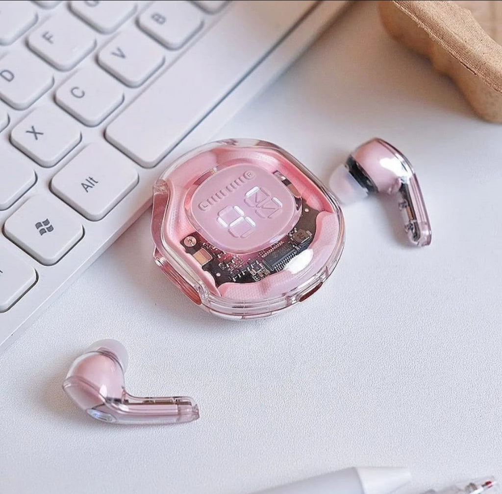 Air39 Transparent Wireless Earbuds with cover