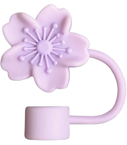 Silicone Flower Stopper Compatible with 40oz Tumbler | Reusable Spill-Resistant Straw Cover | Random Color