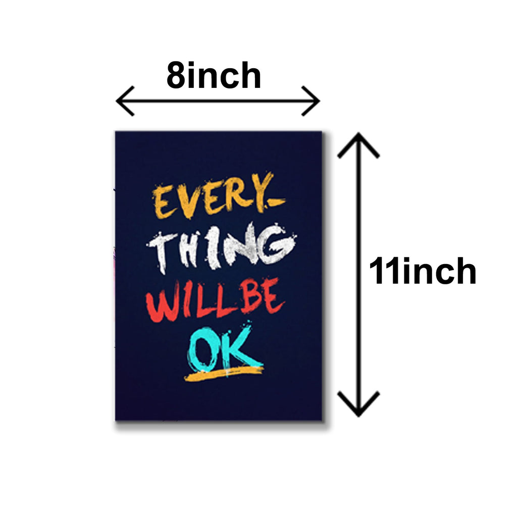 set of 4 Motivational sticky canvas frames for wall decore / sticky phototiles for office and home workplace
