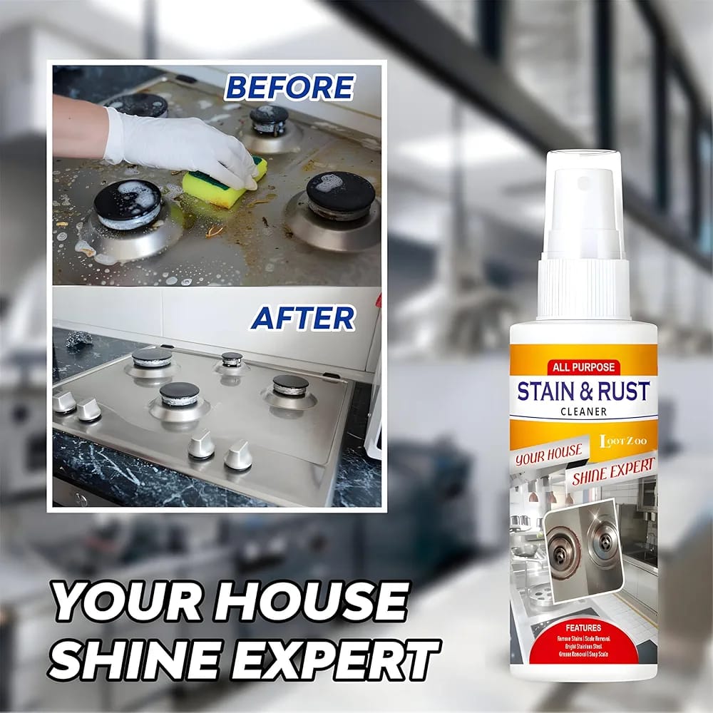 All Purpose Stain & Rust Cleaner �Powerful Multi-Surface Rust Remover with 100% Guaranteed Results - 30ML