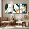 Set of 3  wall art sticky wooden canvas frames for home decore / sticky phototiles