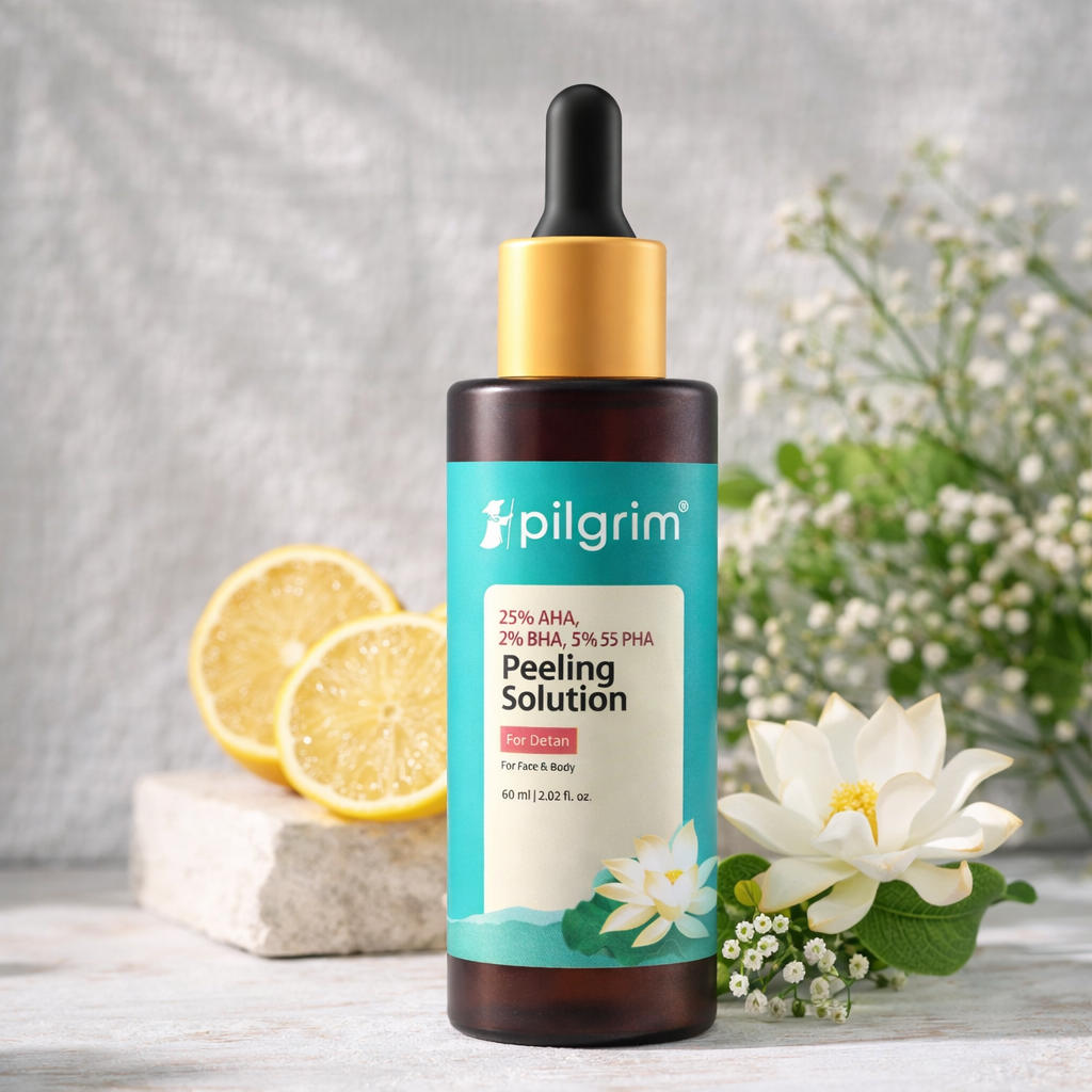 Pilgrim 25% AHA, 2% BHA, 5% PHA Peeling Solution For Detan Exfoliating Serum �60ml