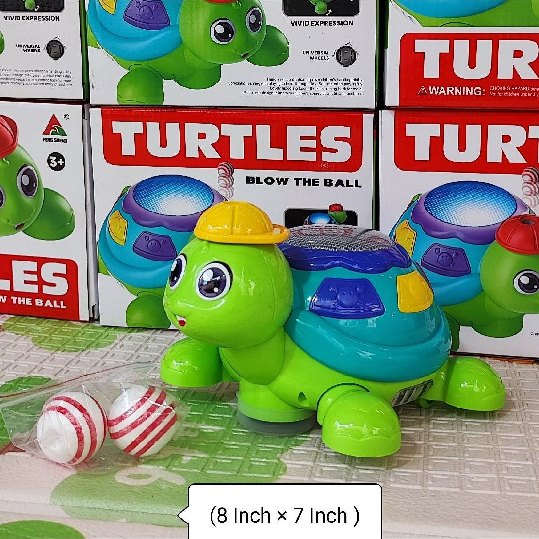 Blow the Ball Turtle Toy with Music & Lights �Fun Interactive Play for Kids