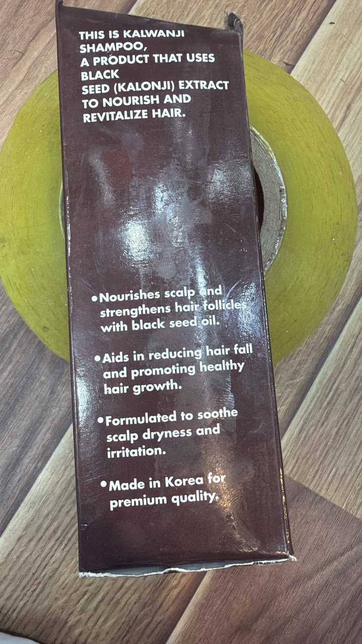 Organic Kalwanji Shampoo CH6 Herbal Black Seed Hair Cleanser Providing Natural Care Gentle Formula - 250ML