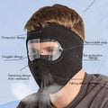 Windproof Anti Dust Full Face Masks Cycling Ski Breathable Masks Eye HD Anti Fog Goggles Hood Cover Winter Warm Hat Caps - random color