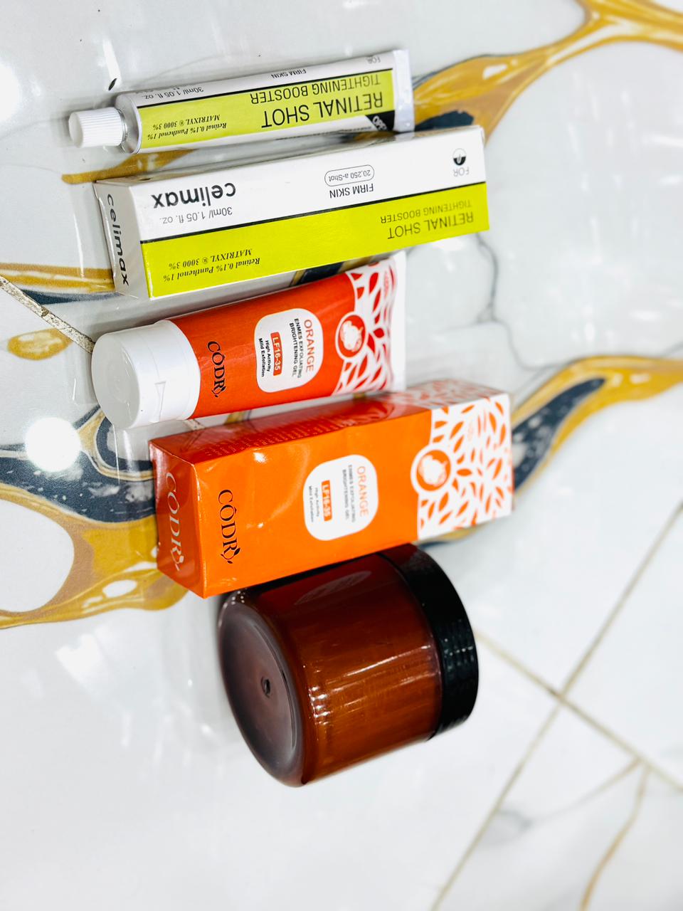 Ultimate Skin Transformation Bundle Deal �Retinal Shot Booster, Orange Enzyme Gel & Zafrani Whitening Cream (Pack of 3)