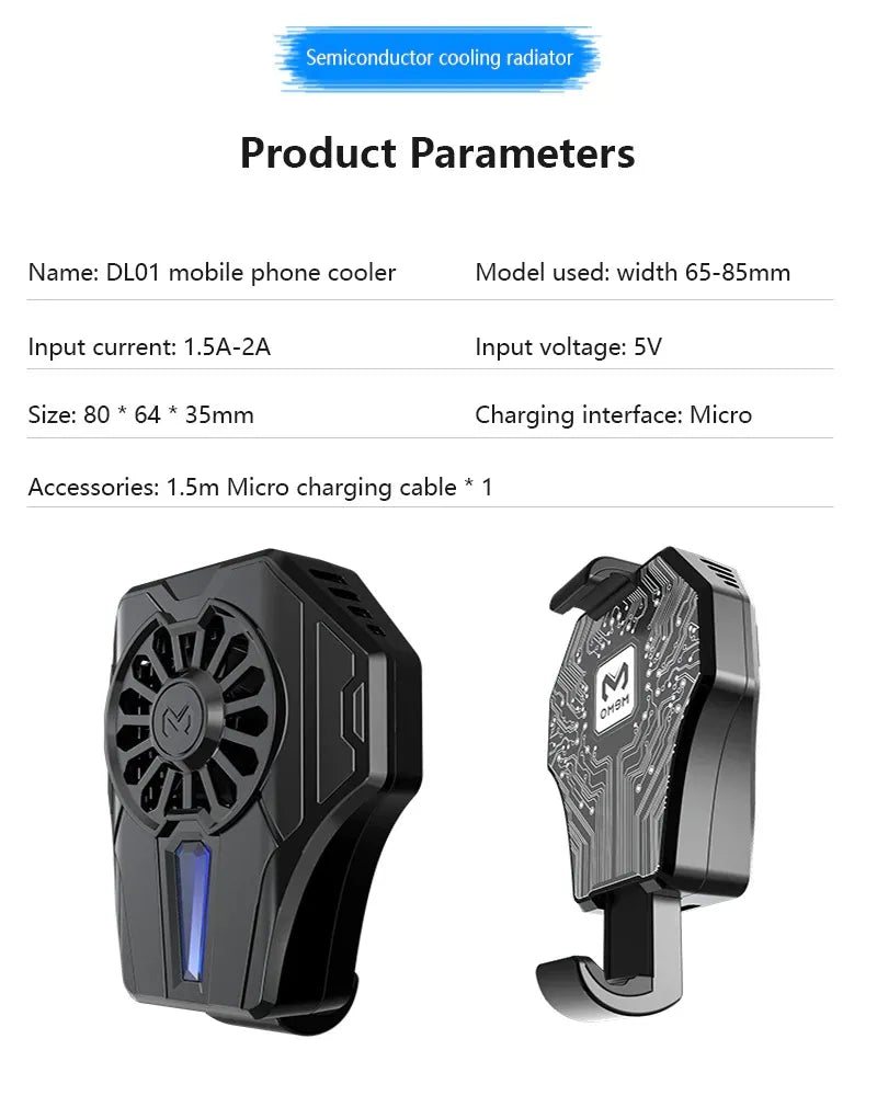 Memo DL01 Phone Cooler �High-Efficiency Mobile Cooling Device