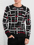 Men's Autumn & Winter Long Sleeve Striped T-Shirt �Casual O-Neck Fashion Tee for Men (Size Medium)