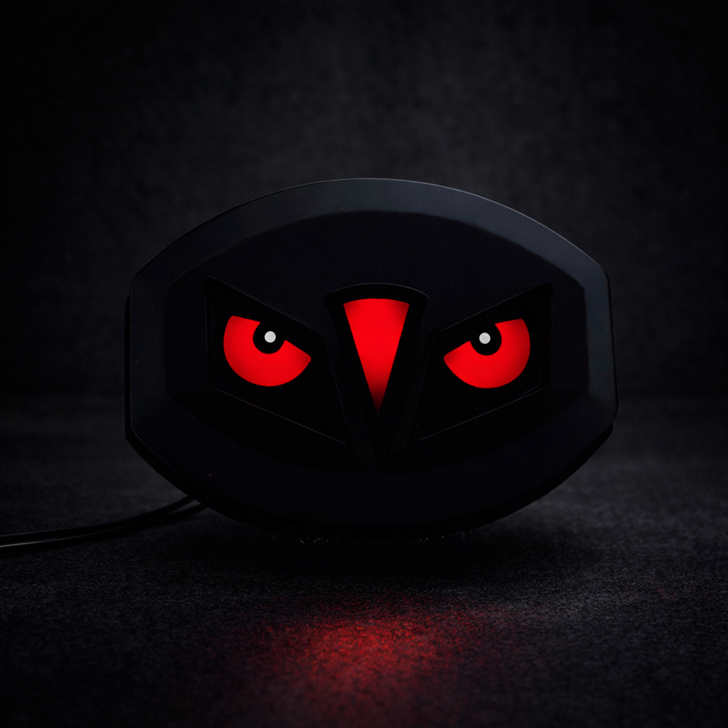 Premium Devil Eye Bike Backlight �Universal 12V LED Brake Tail Light with Multicolor RGB Dynamic Flash for 125cc Motorcycles (Random Color)
