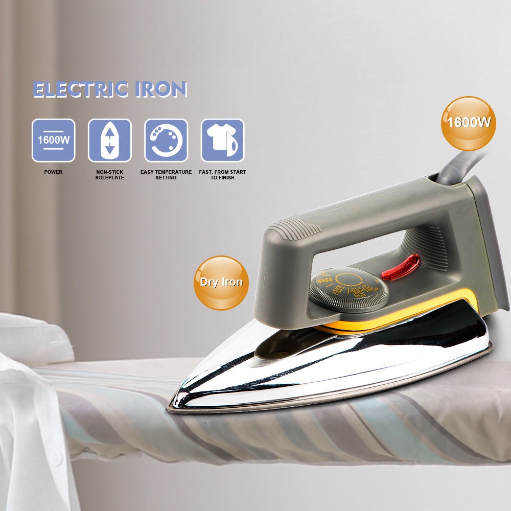 RAF Electric Iron R.1108 �Professional Dry Iron with Non-Stick Soleplate