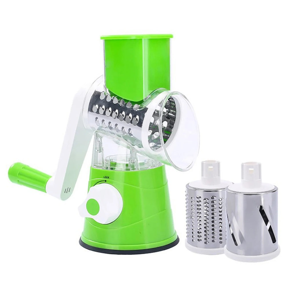 Exclusive Manual 3‑in‑1 Vegetable Cutter & Drum Grater