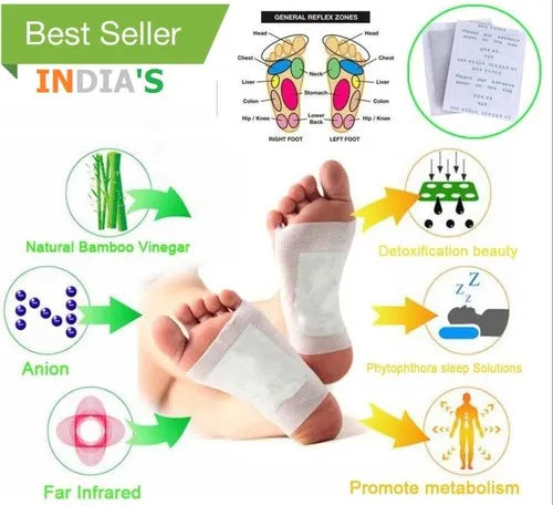 Kiyome Kinoki Detox Foot Pads | Pain-Free Cleansing Pads for Toxin Removal, Stress Relief &amp; Improved Vital Organ Function | Red &amp; Blueberry Variants (Random Variant)