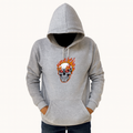 New Summer Collection Full Grey Hoodie ghost Printed For Men And Boys (Medium)