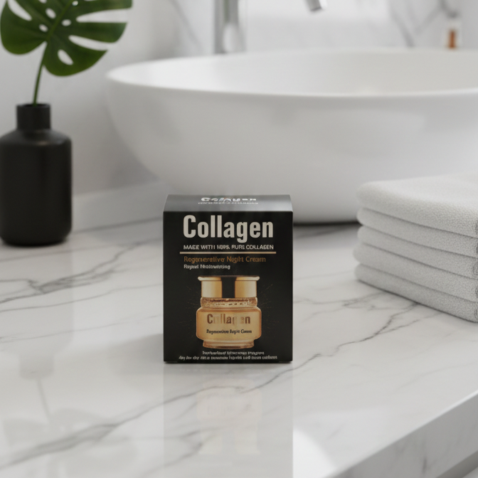 Pure Collagen Regenerative Night Cream - Professional Whitening, Repair & Intense Moisturizing Formula
