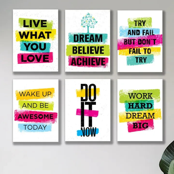 Set of 6 Premium Wall Art Photo Tiles �Modern Home Decor Sets 8x11