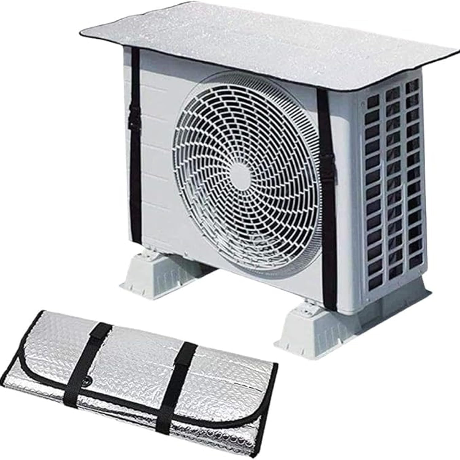 Premium Split AC Outdoor Unit Heat Insulation Sheet �Universal Sunshade Protective Roof & Sun Shield Cover | Without Clip