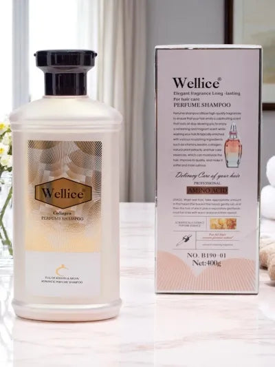 Wellice Collagen Perfume Shampoo �Strengthening Formula with Long-Lasting Fragrance for Smooth & Shiny Hair