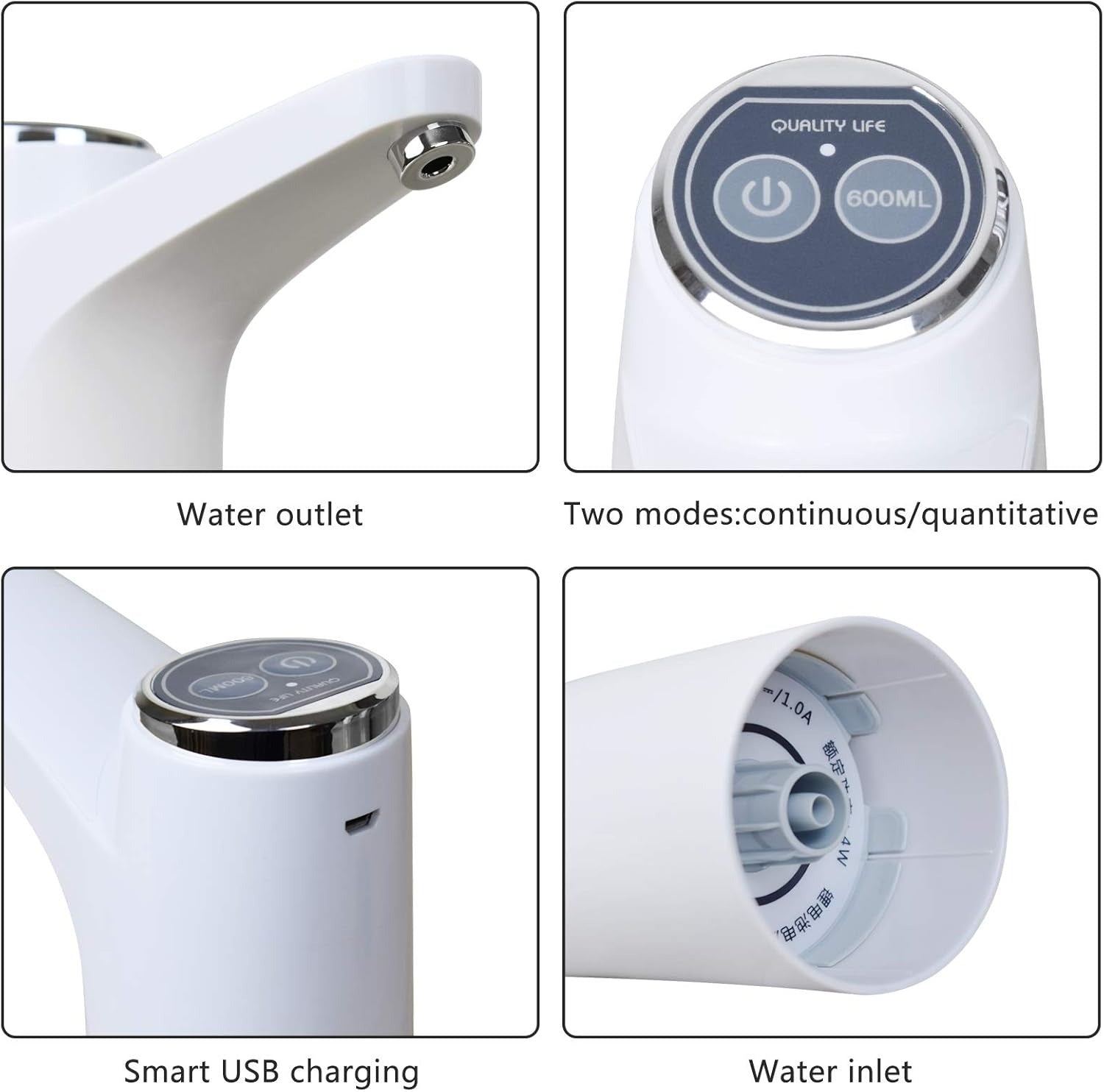 Touch Intelligent Electric Water Pump �Rechargeable Automatic Dispenser For Bottled Water With One -Touch Operation (Random Color)