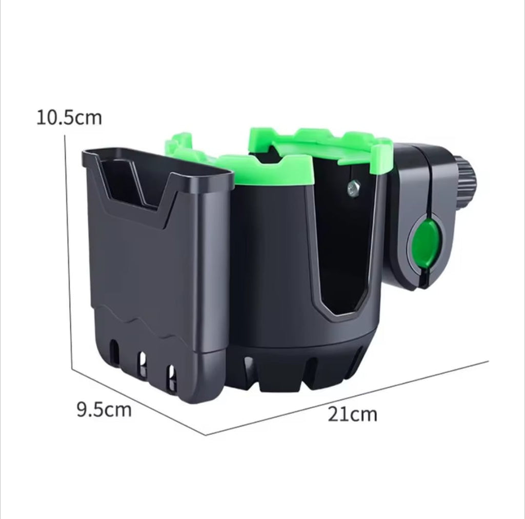 Universal 2-in-1 Motorcycle Cup Holder & Mobile Phone Bracket (HT-506) �Anti-Shake Adjustable Bike Handlebar Mount