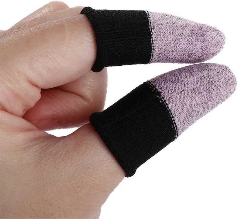 Double Color Gaming Thumb Sleeves Pair �Anti-Sweat Touch Control Finger Gloves for Mobile Gamers