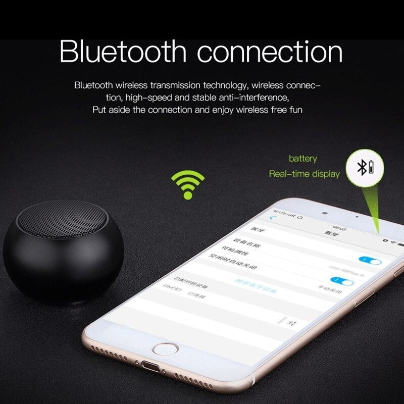 Mini Portable Wireless Bluetooth &amp; Rechargeable Speaker - Wireless Bluetooth Mini Speaker With Card Slot (Random color)