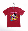 Amazing Mickey Printed T-Shirt for Kids ~ 12-18 Months (Red)