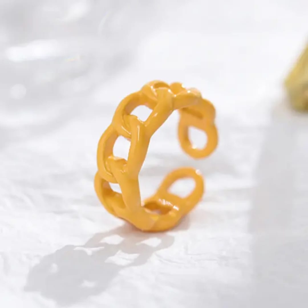 BRJ-180 Metal Funky Korean Rings ?ark Purple