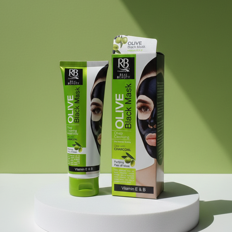 RB Cosmetics Real Beauty Olive & Charcoal Black Peel-Off Mask | Deep Cleansing & Purifying Care | Original