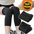 1 Pair Thermal Wool Knee Brace Sleeves �Long Warm Leg Support For Winter, Pain Relief & Joint Protection For Men And Women (Black)