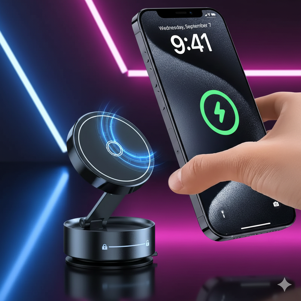 Professional Vacuum Suction Strong Magnetic Car Phone Holder 360? Rotation For All Phone Mobile Holder