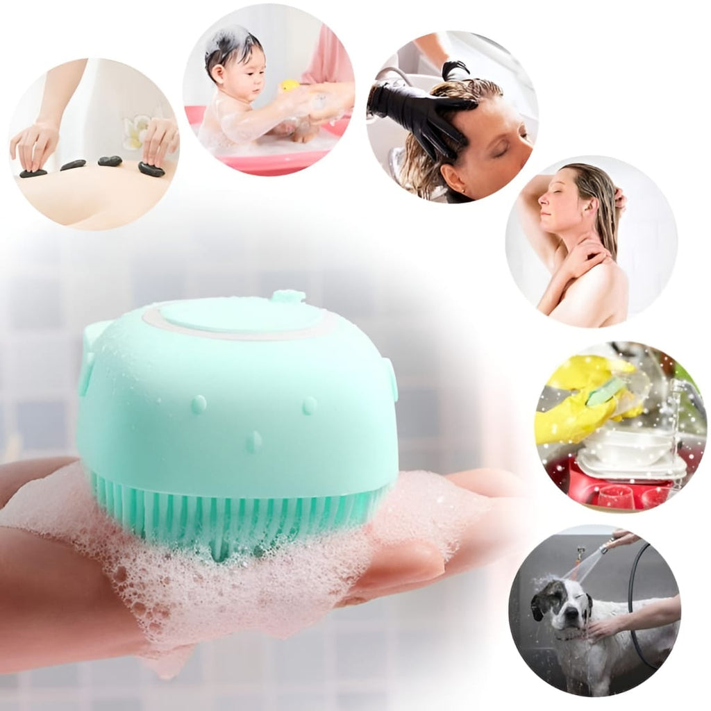 2-in-1 Silicone Bath Brush & Back Scrubber