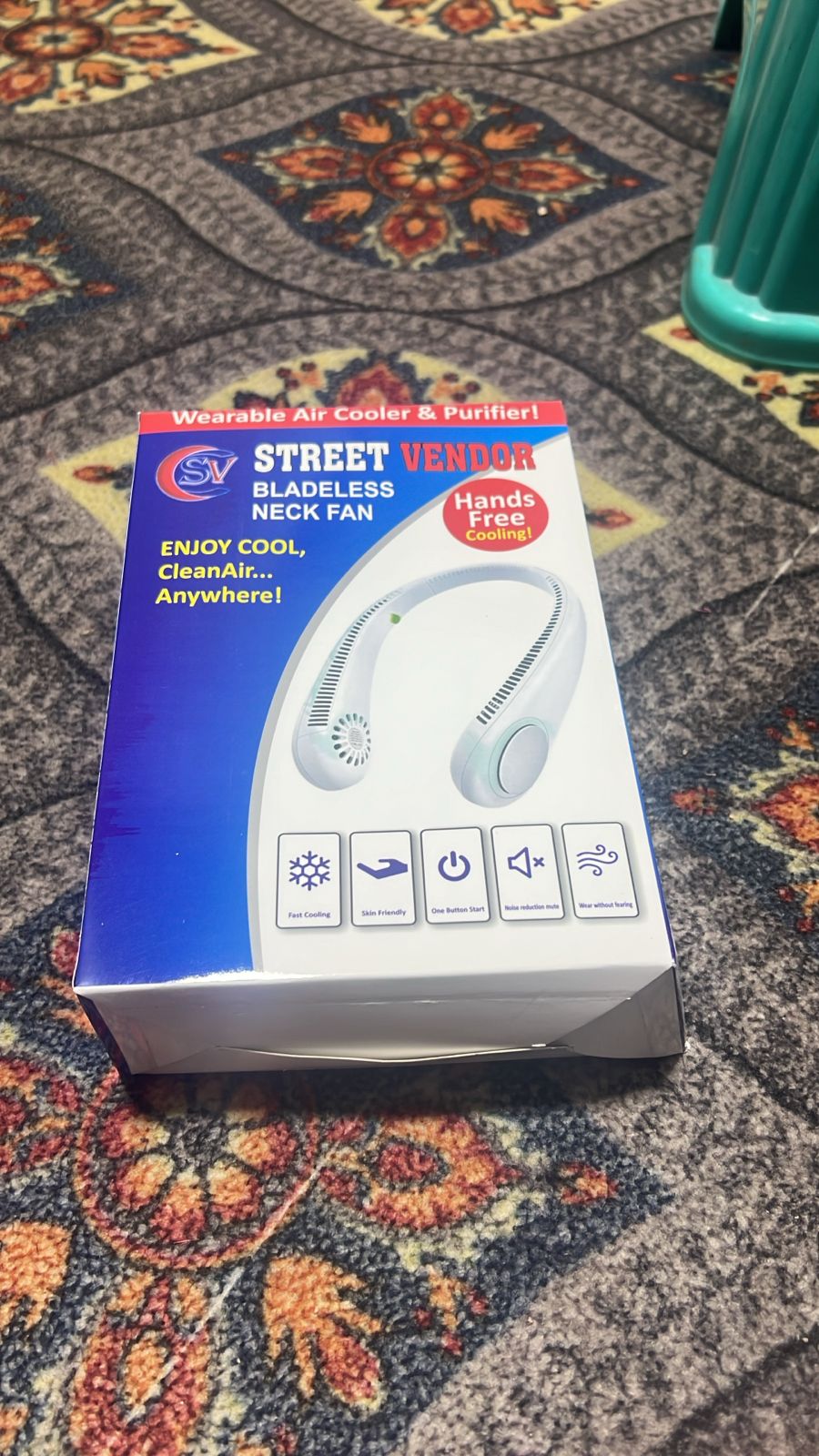 STREET VENDOR Premium Silicone Variant Bladeless Neck Fan �Ultra-Soft Wearable Personal Air Cooler & Purifier