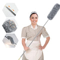 Grey Microfiber Flexible Duster �Extendable & Bendable Cleaning Tool with Telescopic Pole for High Ceilings, Fans, and Tight Corners