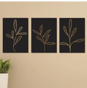 Set of 3 Wooden Photo Tile Wall Art Frames (8?11 Inches) �Premium MDF Spiritual Wall D?or with Easy Stick Back