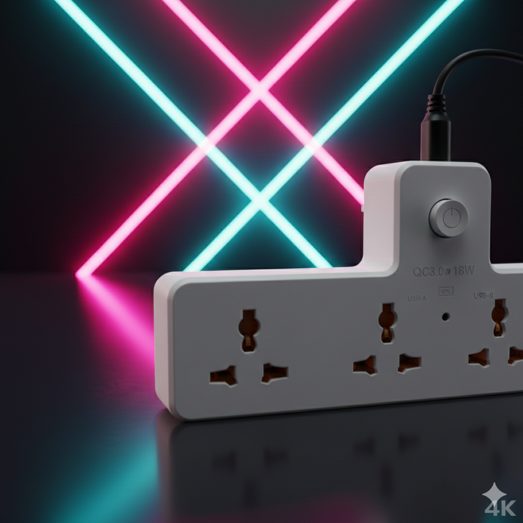 ProfessionProfessional Premium Portable Power Strip 3 Sockets + 3 USB + 1 Type-C Port From International Brand Speed-Xal Premium Portable Power Strip 3socket+3usb+1type-c Port from International Brand: Speed-x
